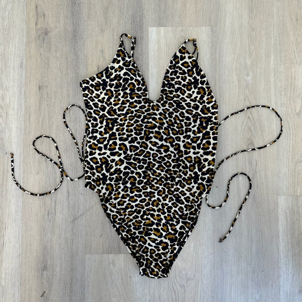 Code B Lanzarote Leopard Print One Piece - Size 5… - image 3